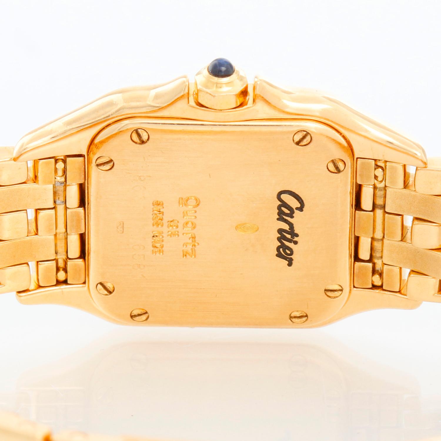 Cartier 18K Yellow Gold Panther Ladies Watch WF3254B9 1280 In Excellent Condition In Dallas, TX