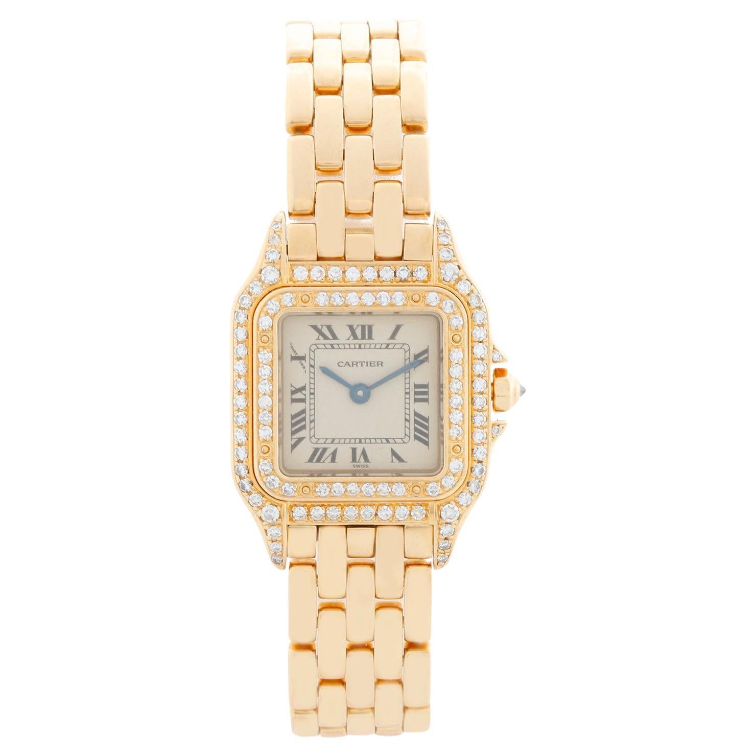 Cartier 18K Yellow Gold Panther Ladies Watch WF3254B9 1280