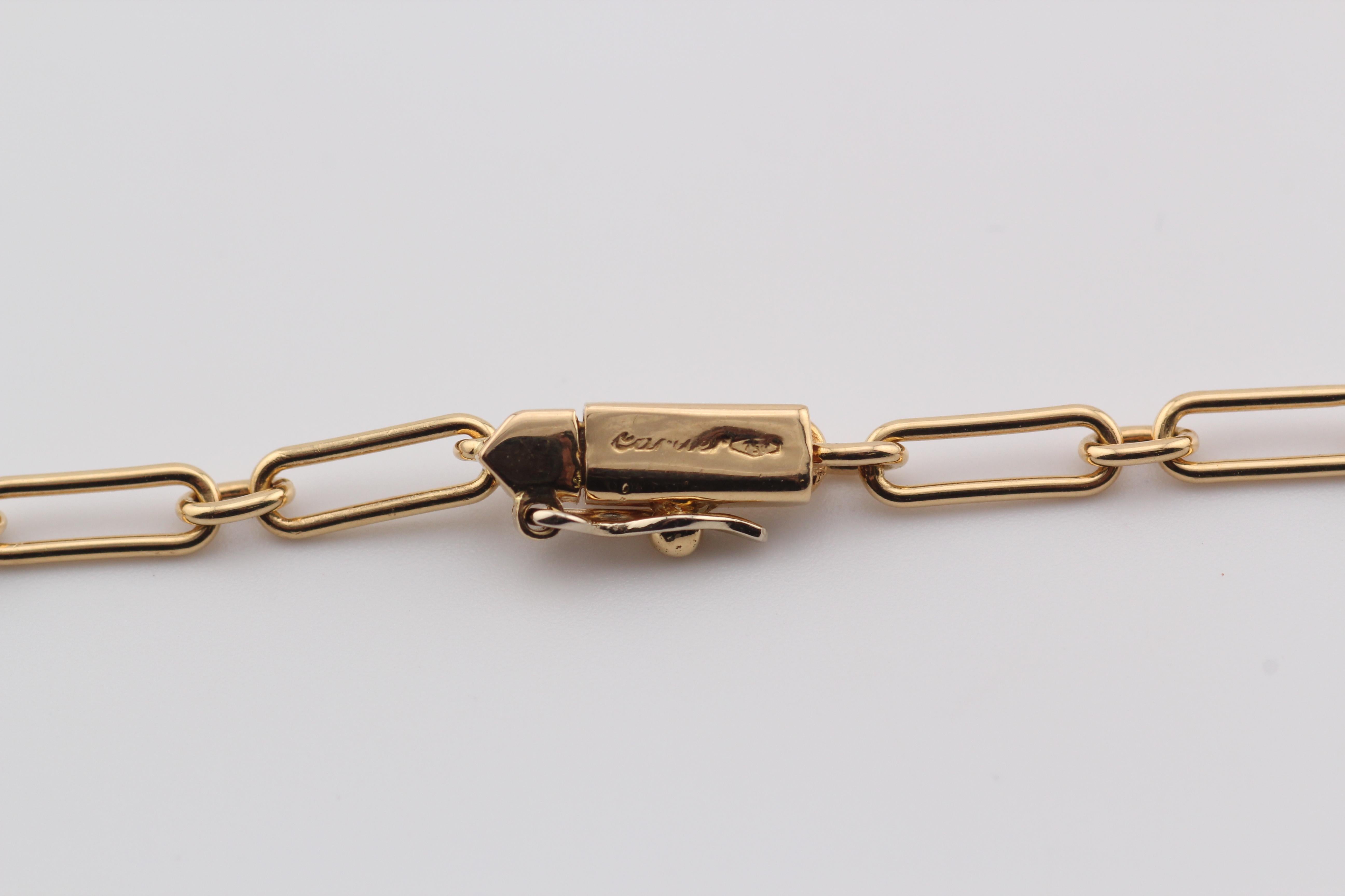 Cartier 18k Yellow Gold Panther Pendant Long Chain Necklace 3