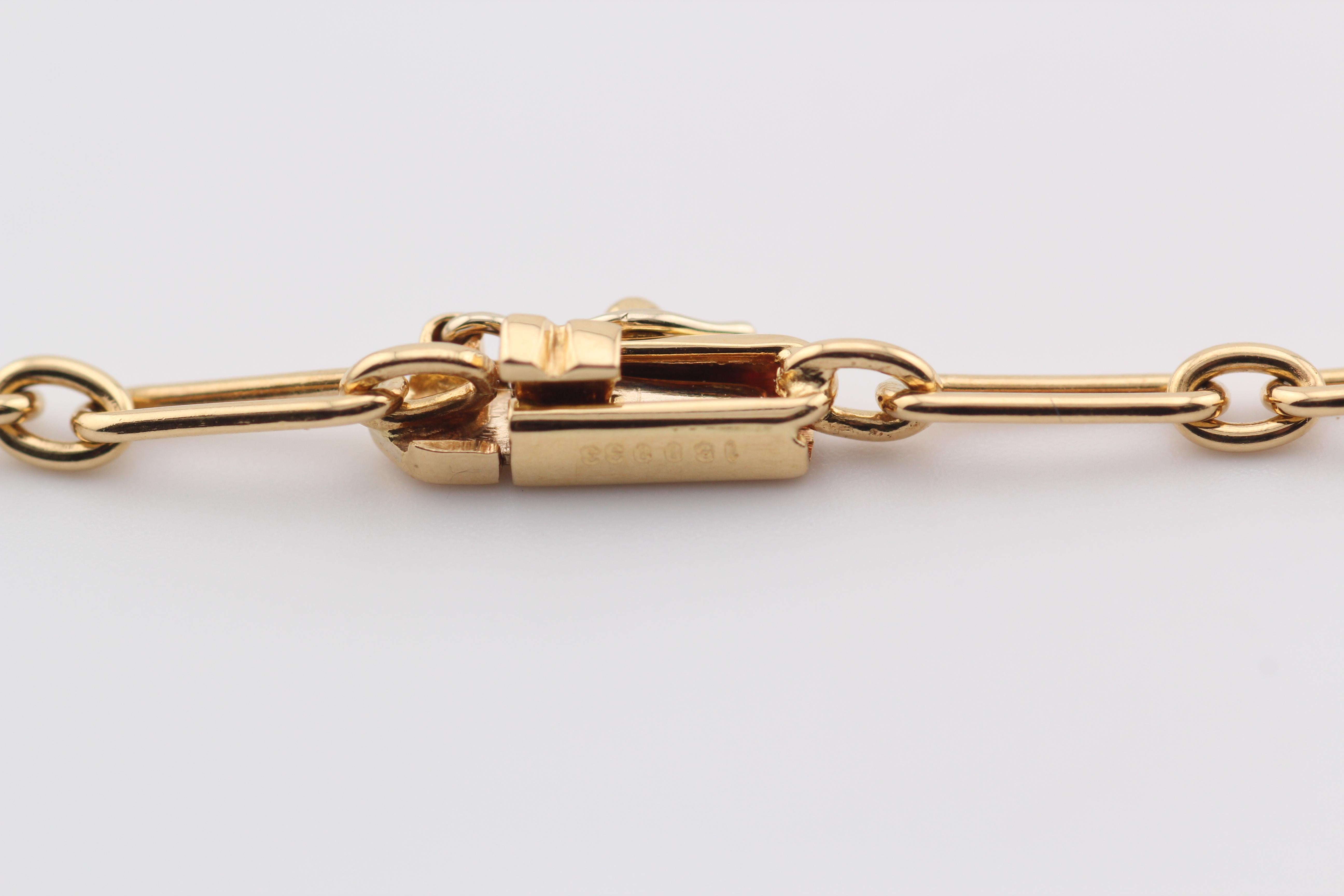 Cartier 18k Yellow Gold Panther Pendant Long Chain Necklace 5