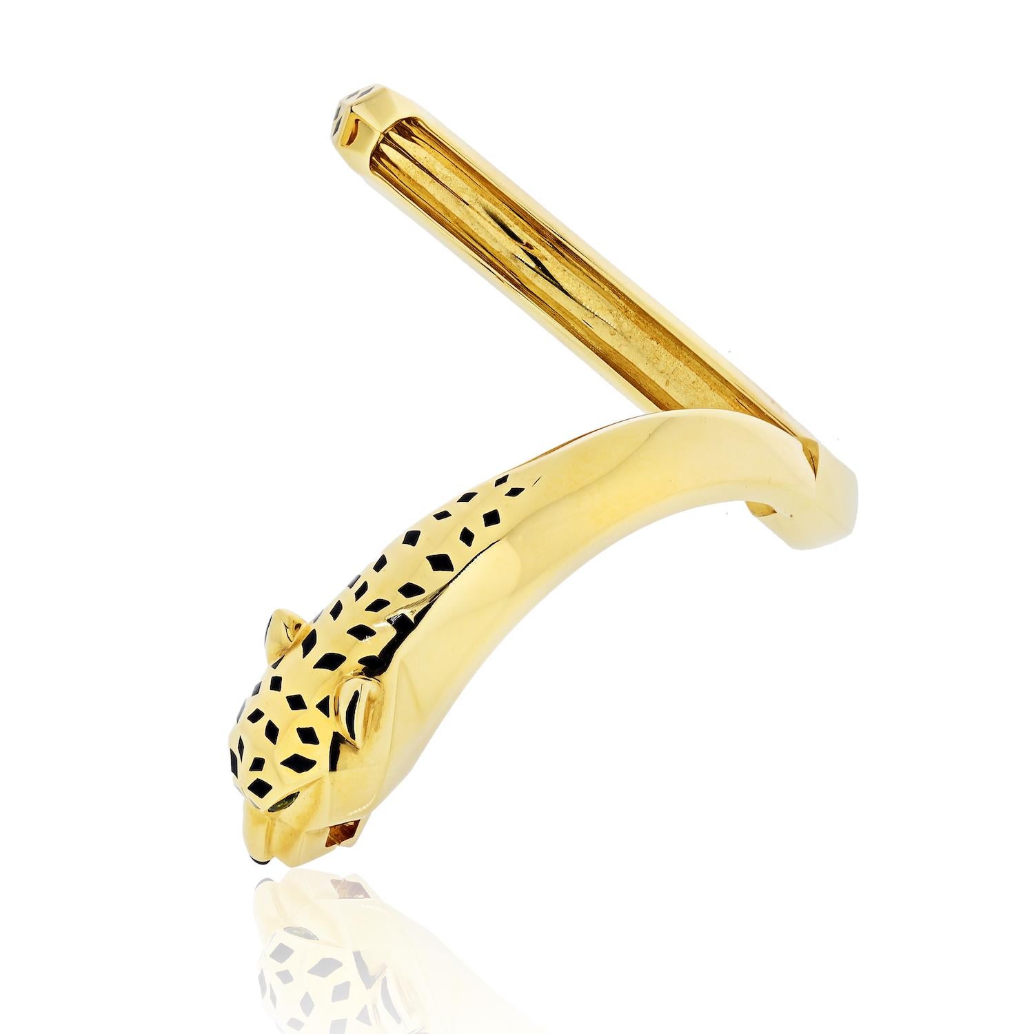 Cartier Bracelet jonc panthère en or jaune 18 carats en vente 1