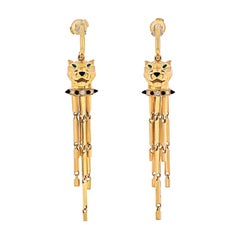 Cartier 18k Yellow Gold Panthere De Cartier Tassel Earrings