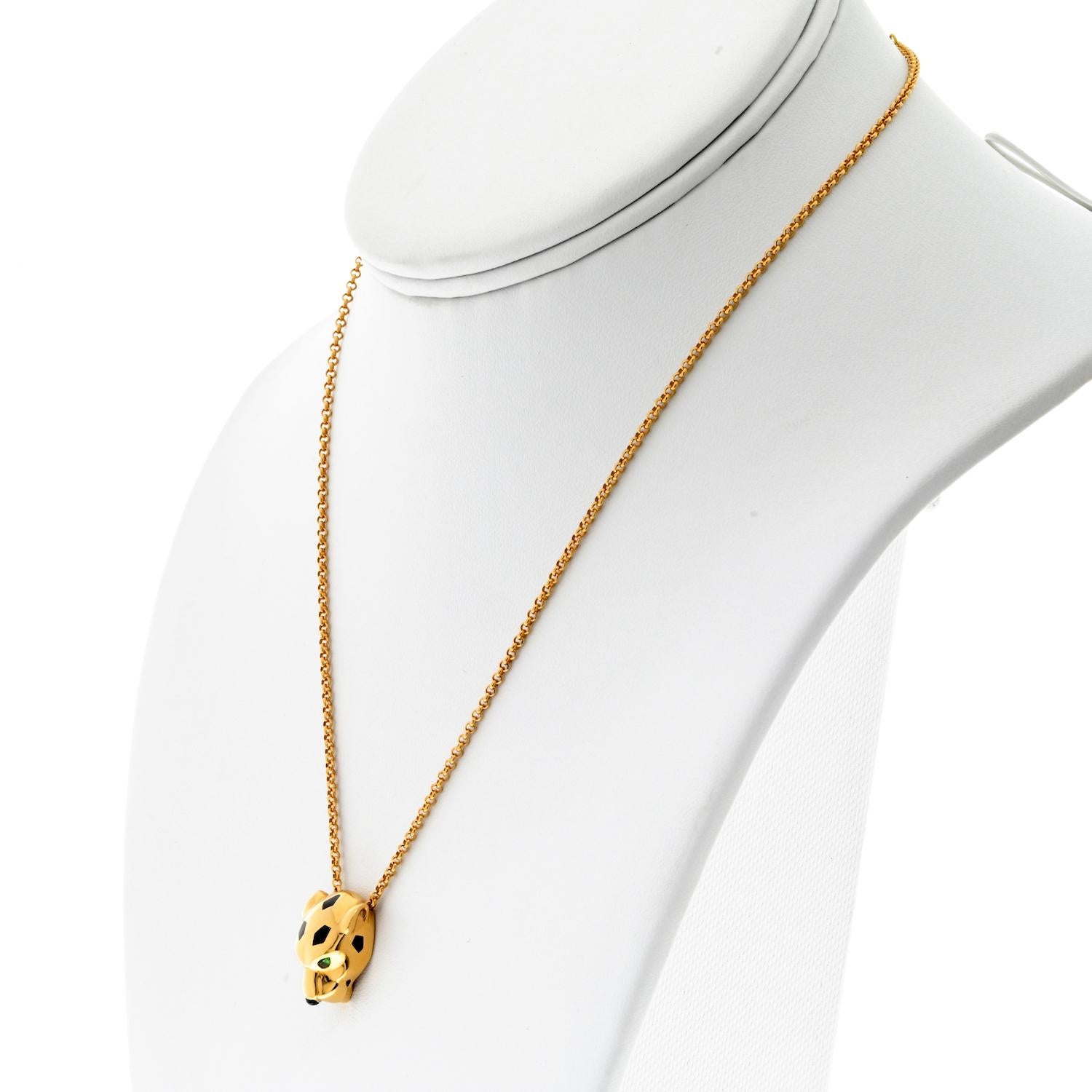 Cartier 18 Karat Gelbgold Pantherkopf-Anhänger (Moderne)