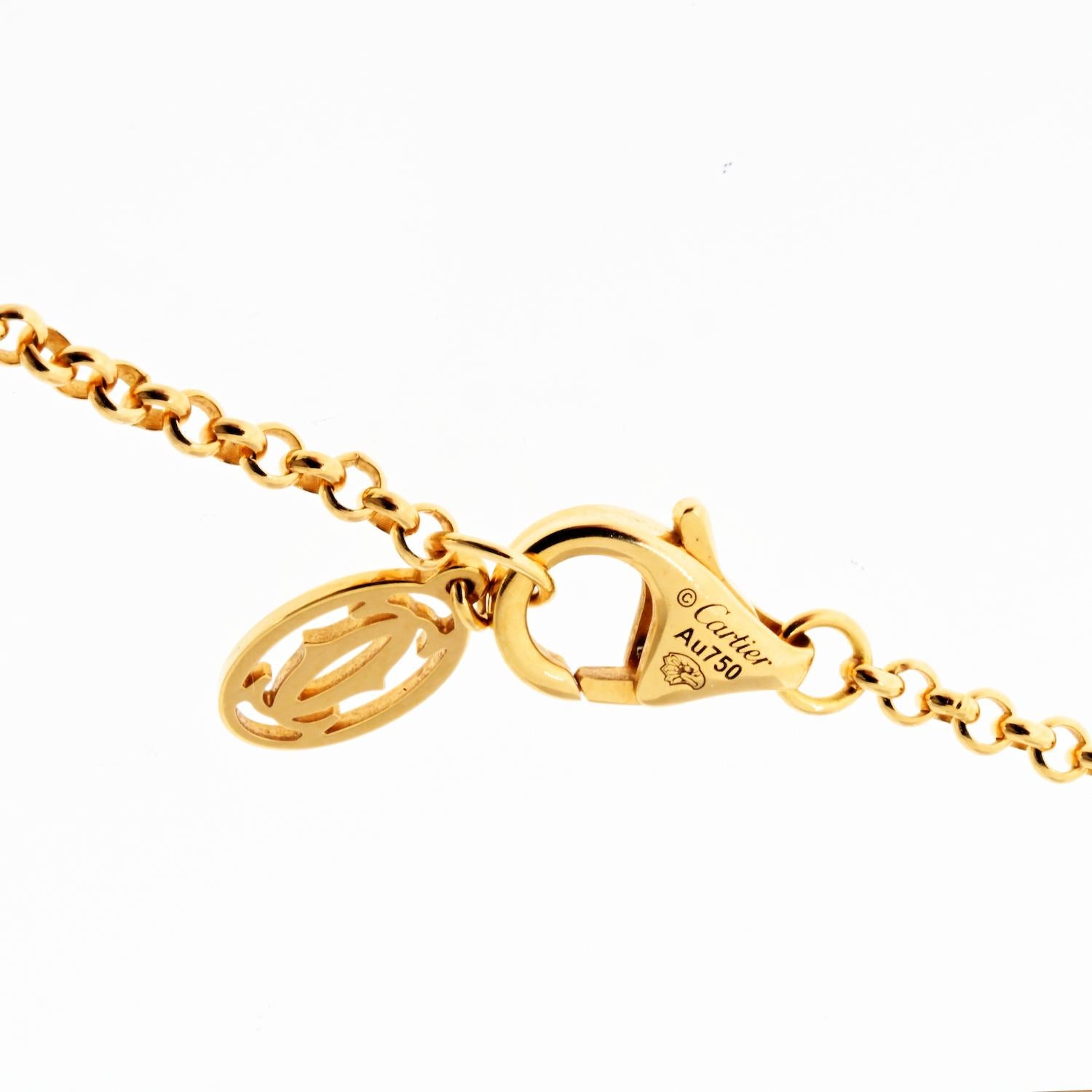 Cartier 18 Karat Gelbgold Pantherkopf-Anhänger im Zustand „Hervorragend“ in New York, NY
