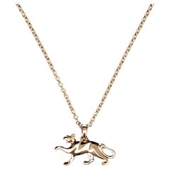 Cartier 18k Yellow Gold Panthere Pendant Necklace