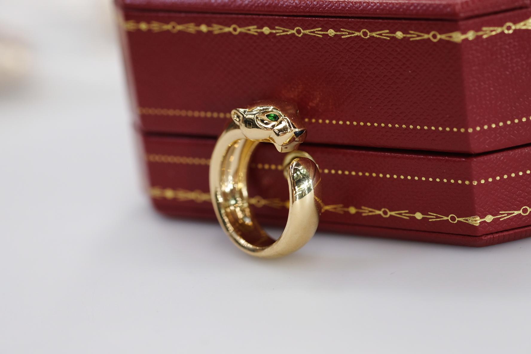 Cartier 18K Yellow Gold Panthere Ring 1