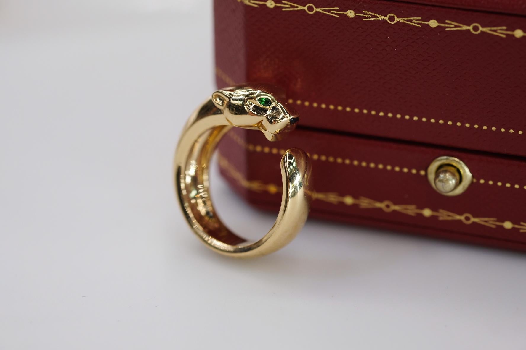 Cartier 18K Yellow Gold Panthere Ring 2
