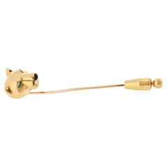 Cartier 18k Yellow Gold Panthere Tie Pin Brooch