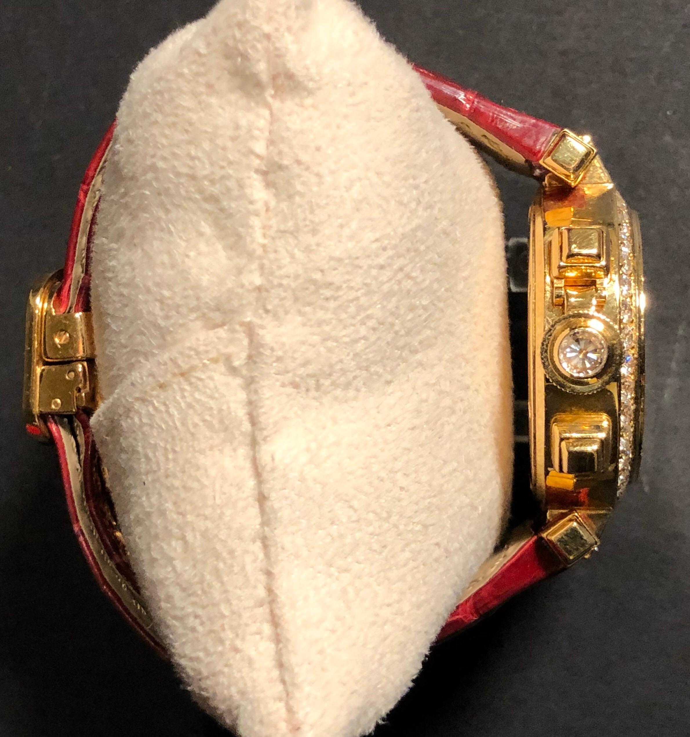 Cartier 18-Karat Yellow Gold Pasha Chronograph In Excellent Condition In Norwood, NJ