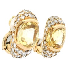 Cartier in oro giallo 18 carati con zaffiro giallo al centro