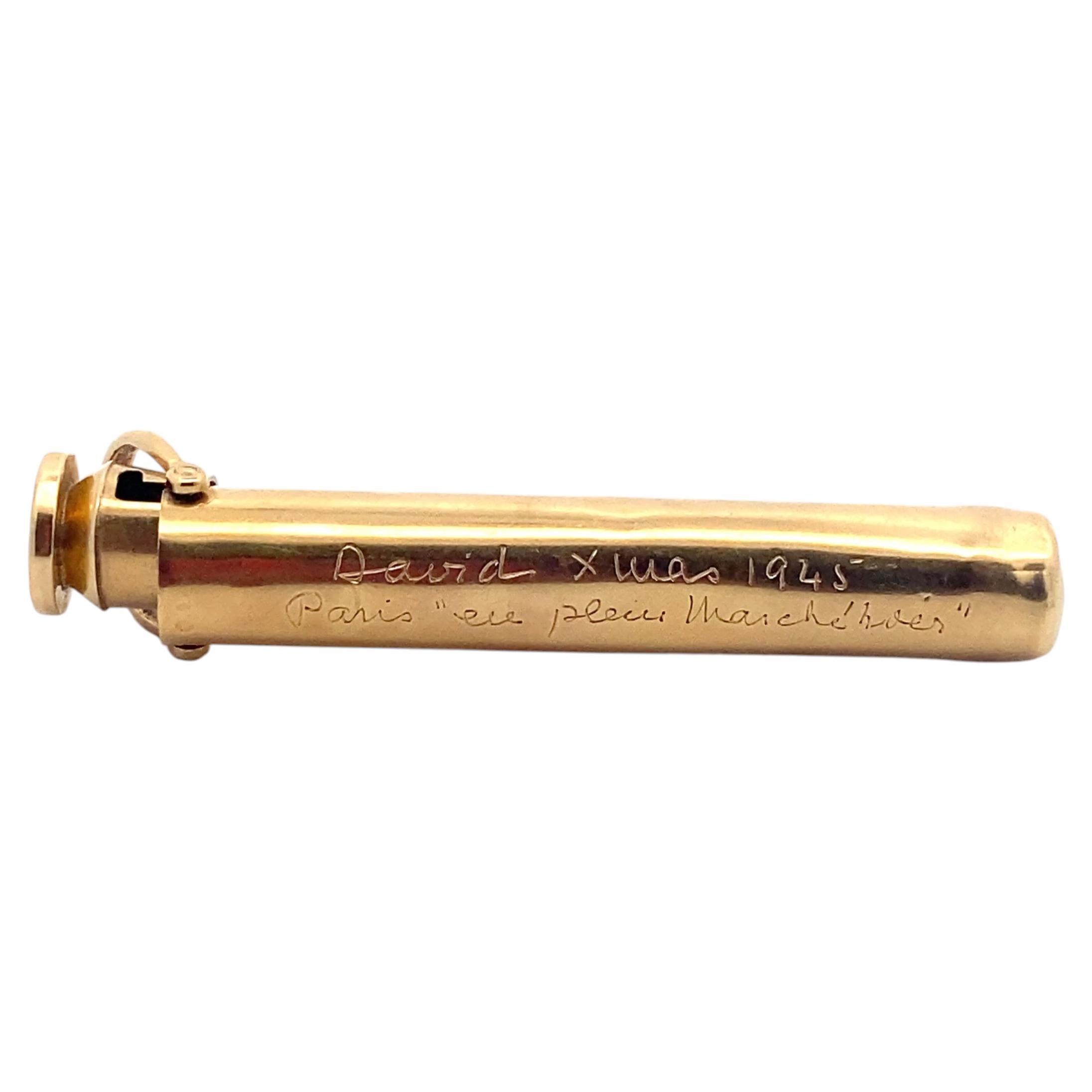 Cartier 18K Yellow Gold Pipe Cleaner, Duchess of Windsor For Sale