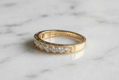 Cartier 18K Yellow Gold & Platinum Diamond Wedding Band Ring