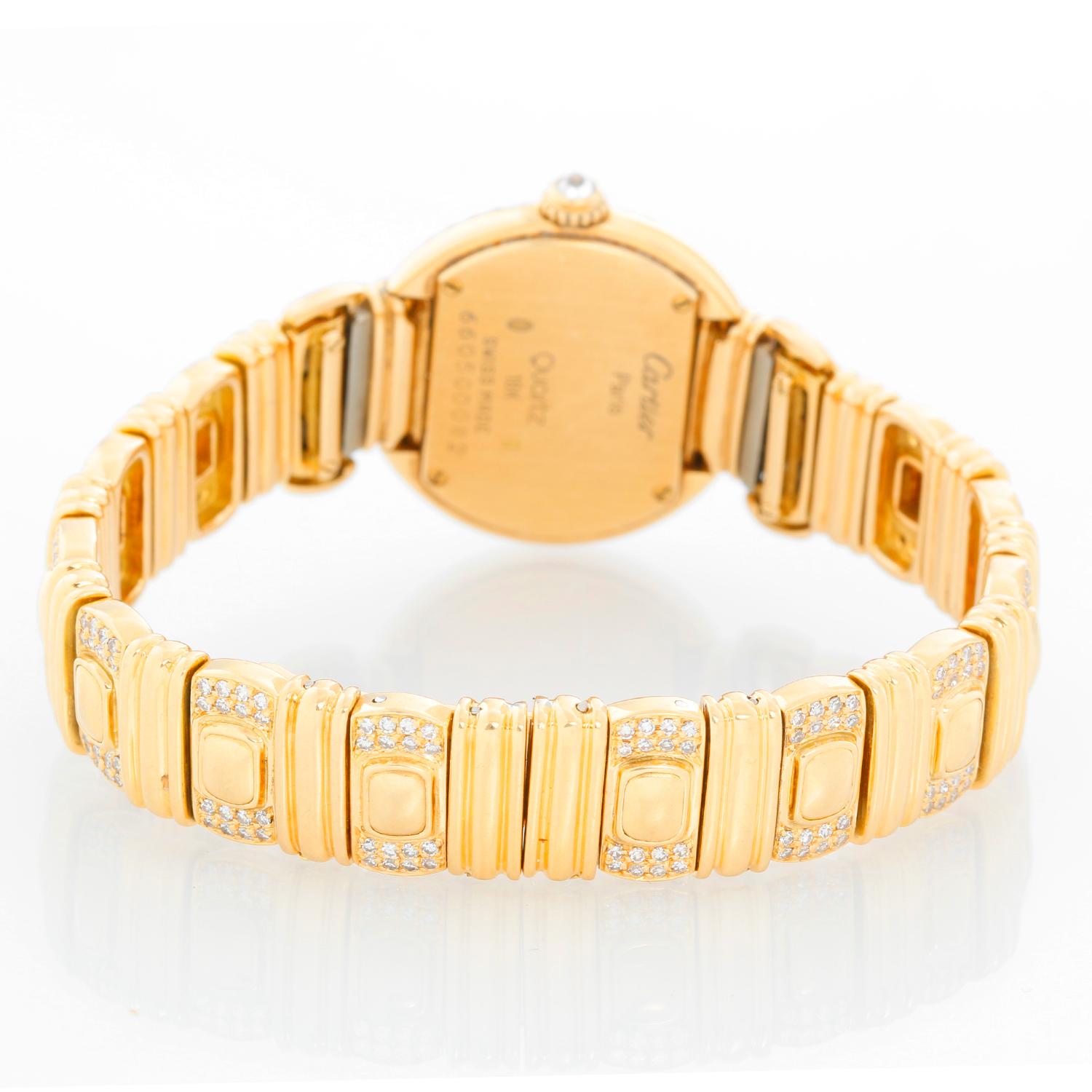 Cartier 18 Karat Yellow Gold Quartz Ellipse Ladies Watch / Bracelet In Excellent Condition In Dallas, TX