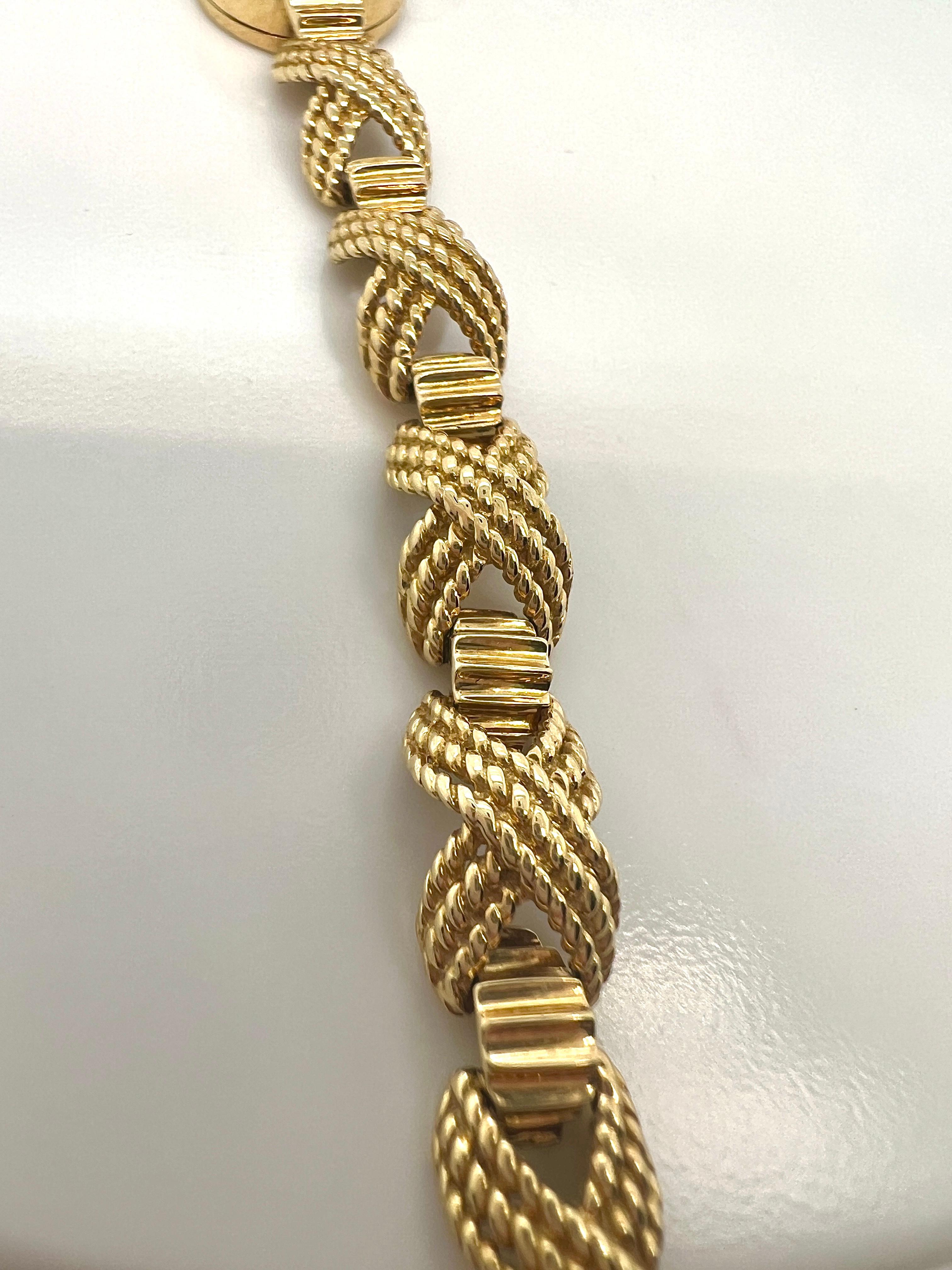 Women's Cartier 18K Yellow Gold Rope Bracelet Watch