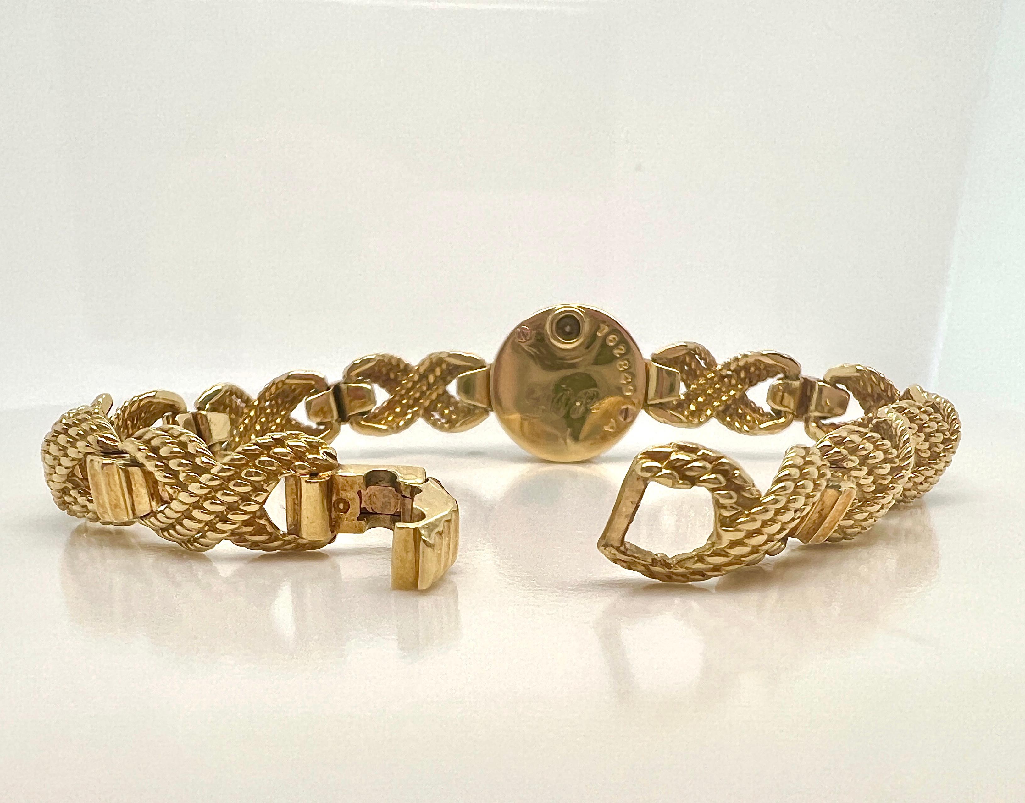 Cartier 18K Yellow Gold Rope Bracelet Watch 1