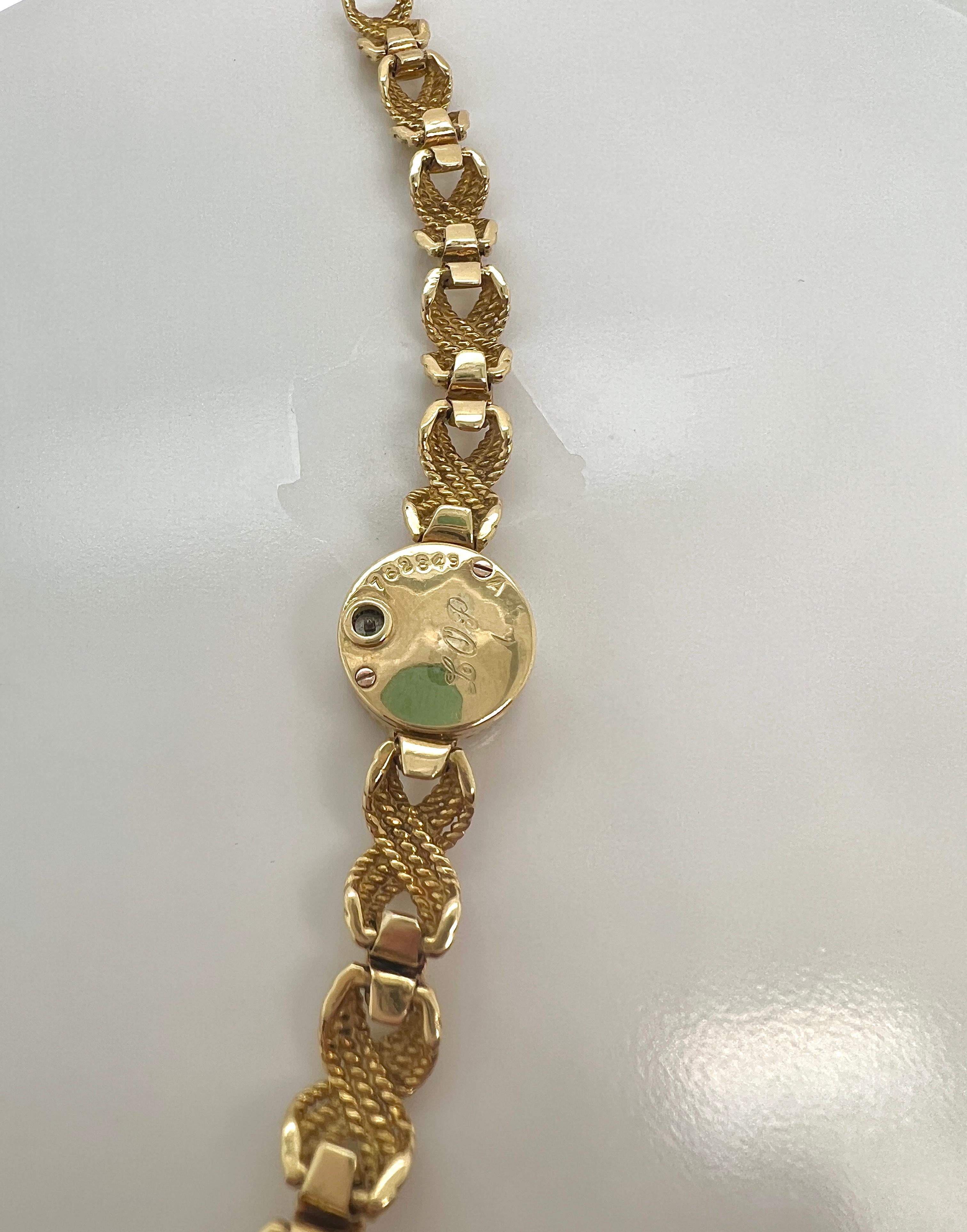 Cartier 18K Yellow Gold Rope Bracelet Watch 2
