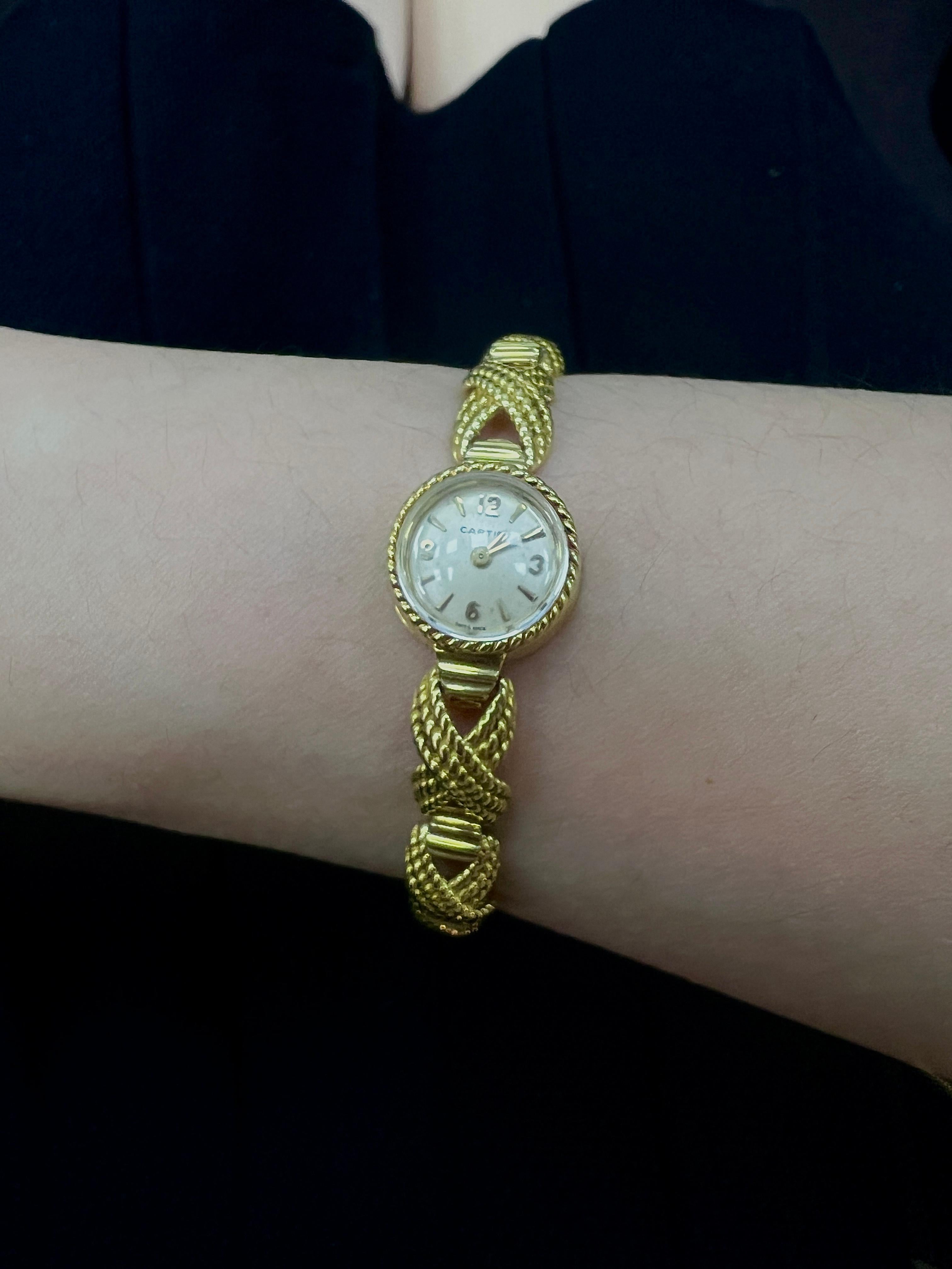 Cartier 18K Yellow Gold Rope Bracelet Watch 3