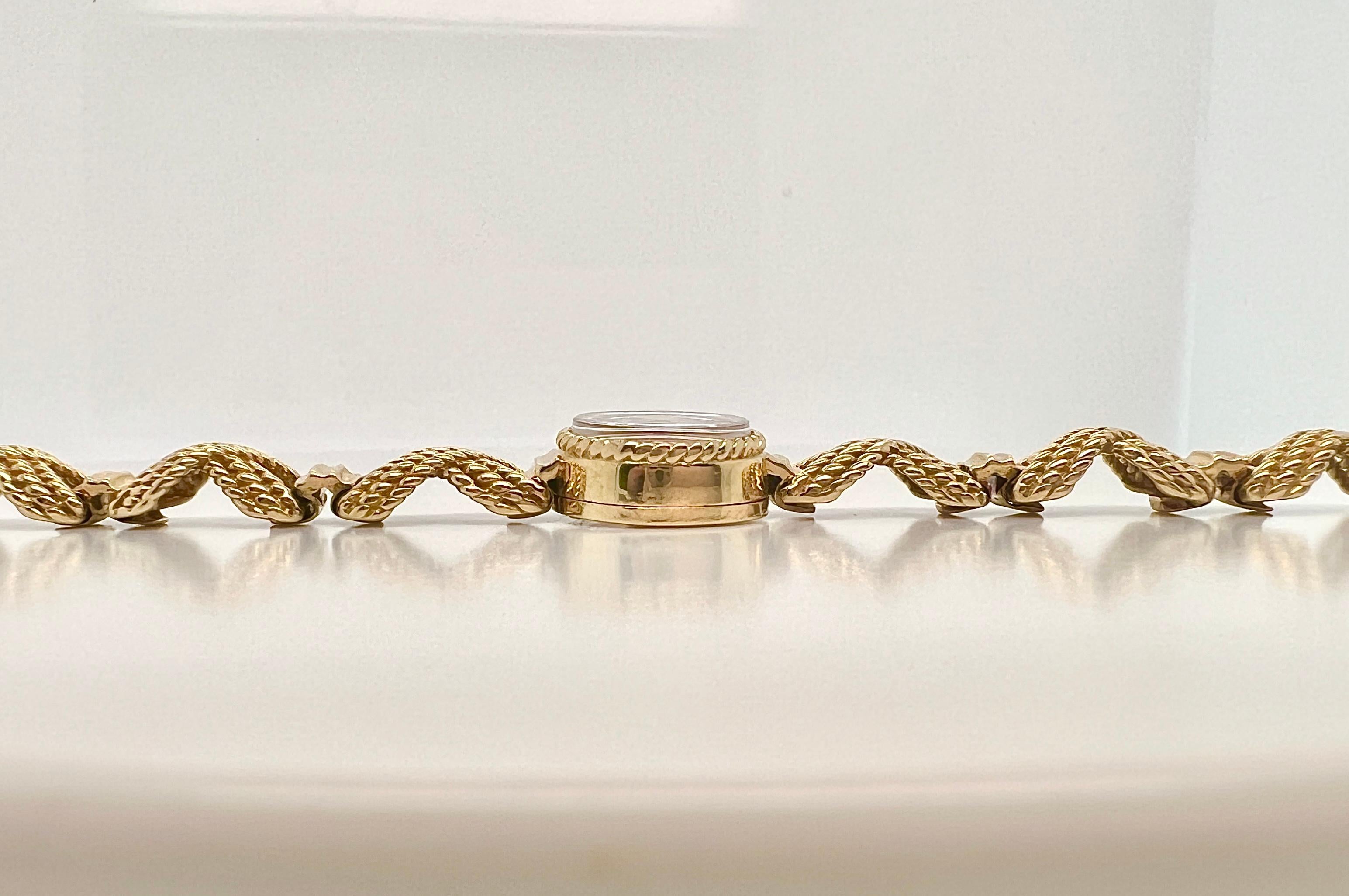 Cartier 18K Yellow Gold Rope Bracelet Watch 5