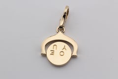 Cartier 18k Yellow Gold Rotating I Love You Flip Charm Pendant