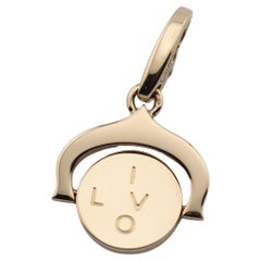 Cartier 18k Yellow Gold Rotating I Love You Flip Charm Pendant