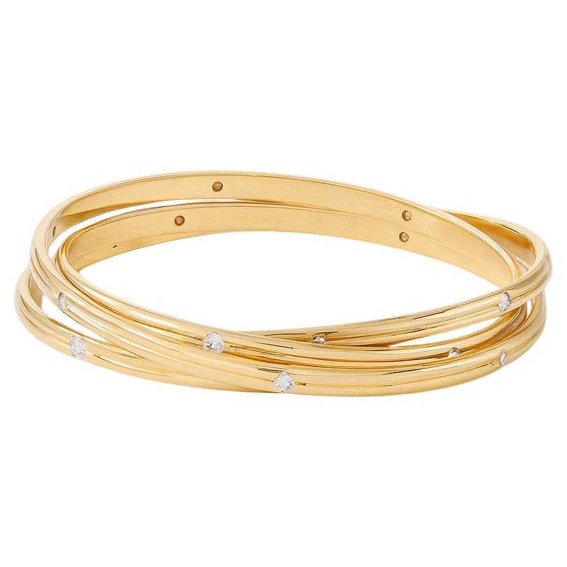 Cartier Oro Amarillo 18K Pulsera Constelación Trino Diamante Redondo en venta