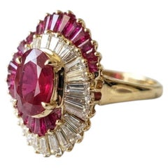 Cartier 18K Yellow Gold Ruby and Diamond Ring