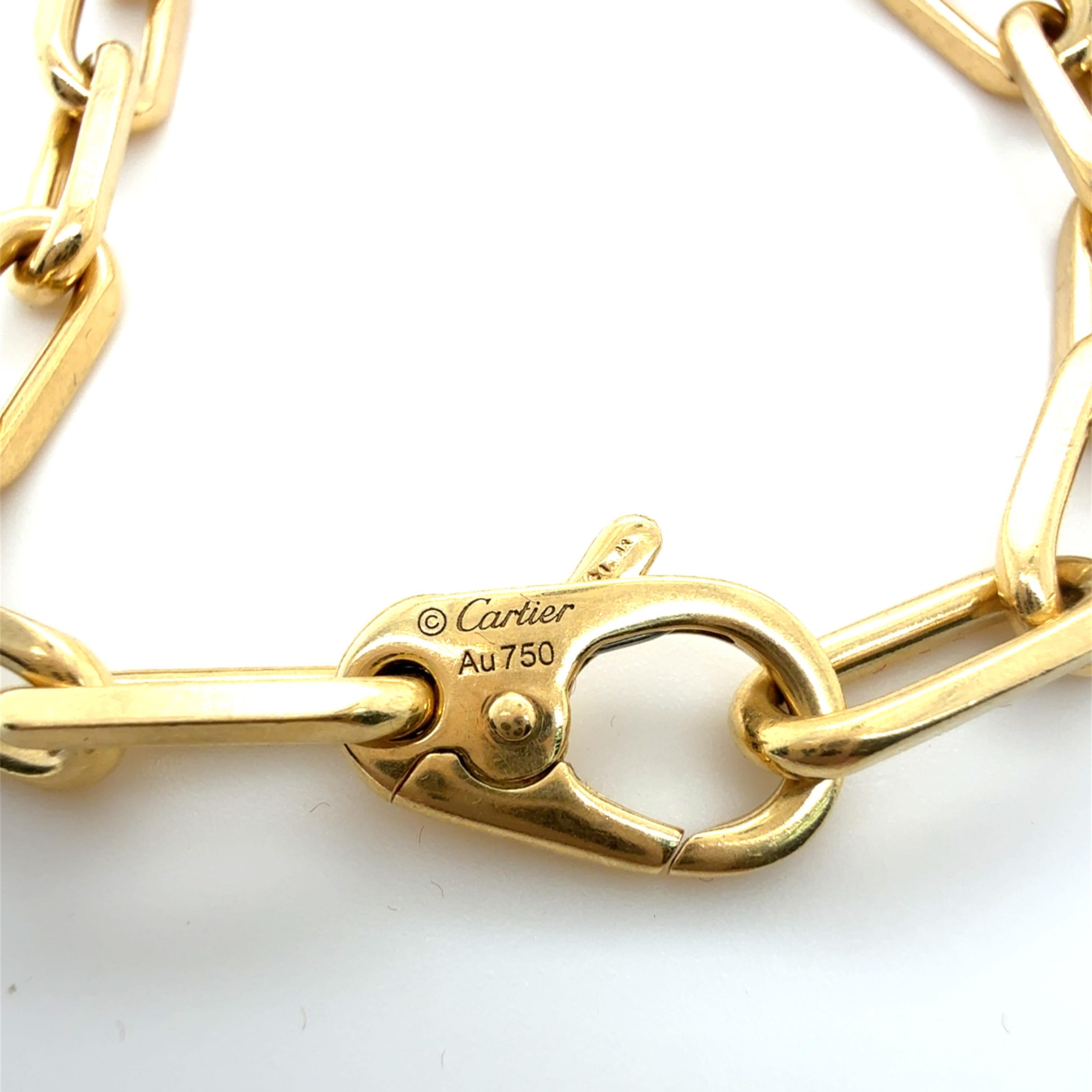 Cartier, 18K Yellow Gold Santos De Cartier Link Bracelet In Excellent Condition In Chicago, IL