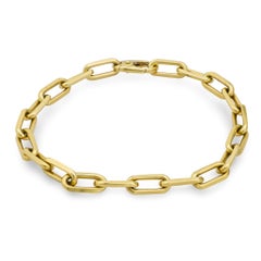 Cartier 18k yellow gold Santos de Cartier paperclip chain bracelet