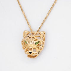Cartier 18K Yellow Gold Skeleton Panthere on a Chain Necklace