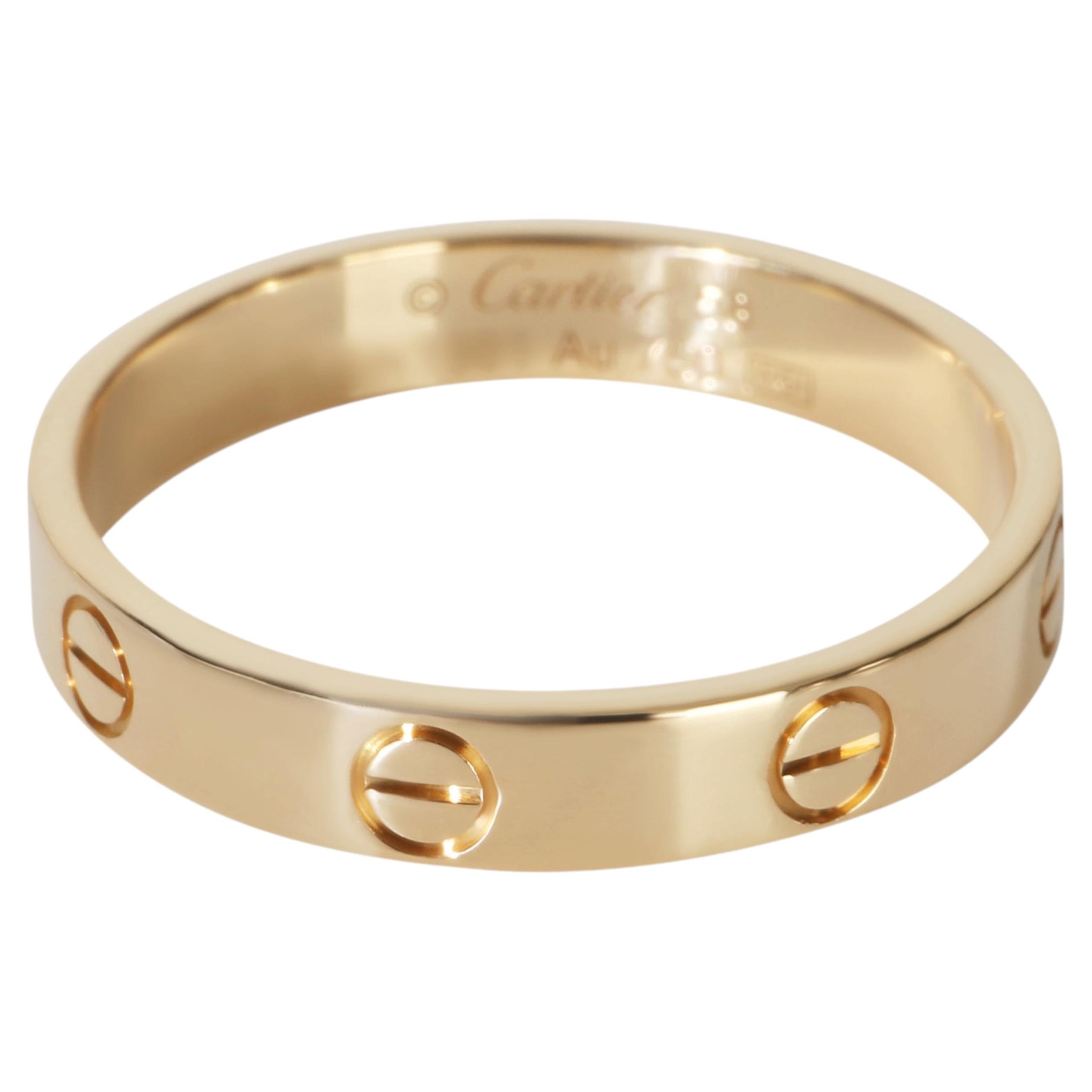 Bague « Love » Cartier, petit modèle, en or jaune 18 carats, taille 8,25, unisexe