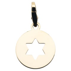 Cartier 18K Yellow Gold Star of David Charm Pendant