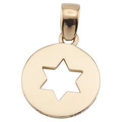Cartier 18K Yellow Gold Star of David Charm Pendant