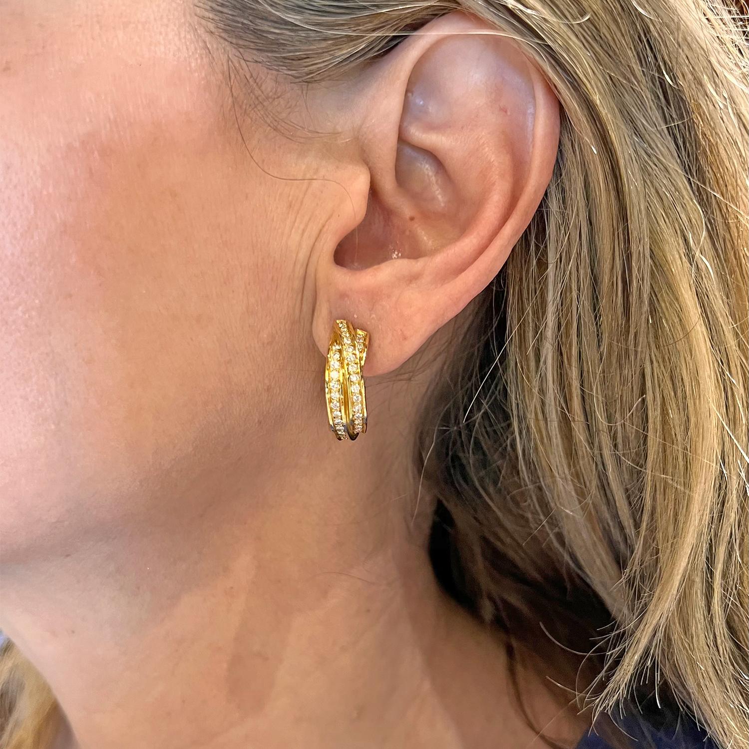 cartier trinity earrings diamond
