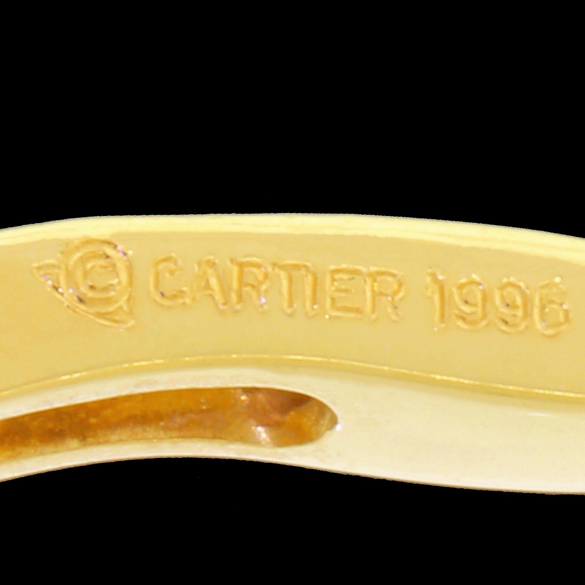 Cartier 18 Karat Yellow Gold Trinity Drop Dangle Earrings W Certificate COA 1