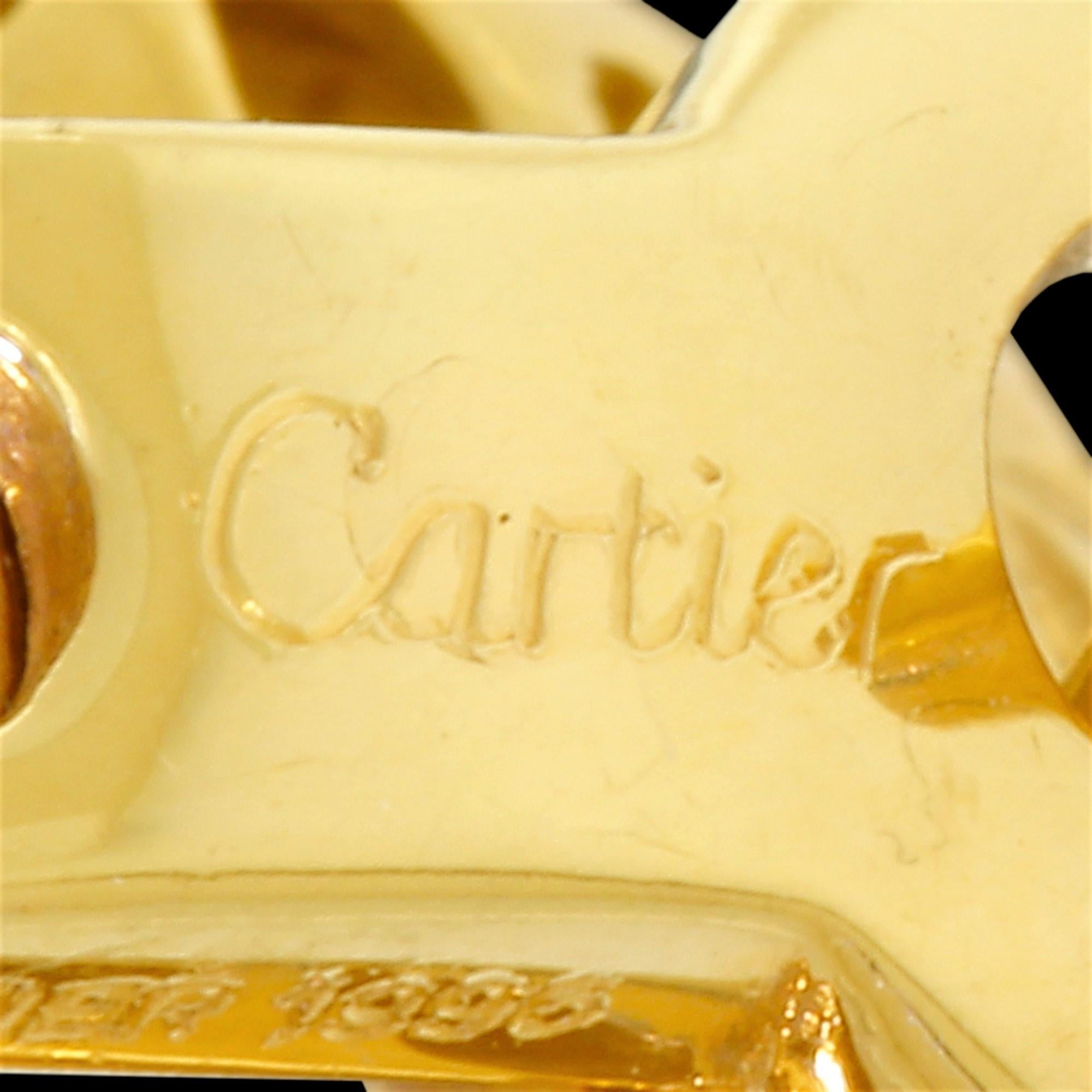 Cartier 18 Karat Yellow Gold Trinity Drop Dangle Earrings W Certificate COA 2