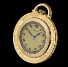 Cartier 18 Karat Yellow Gold Twenty Dollar Coin Pendant Pocket Watch
