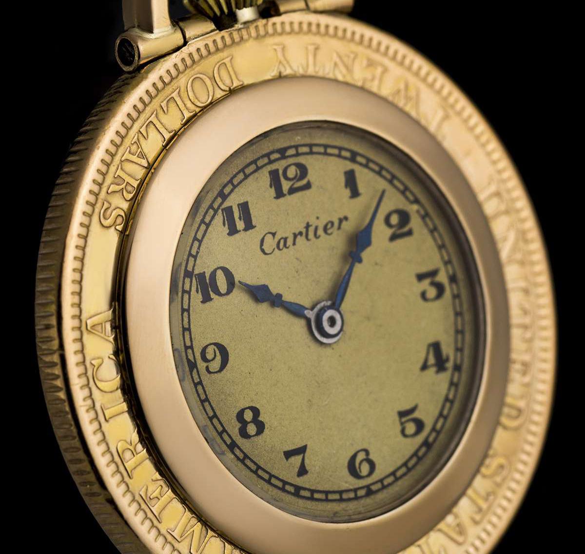 cartier coin watch