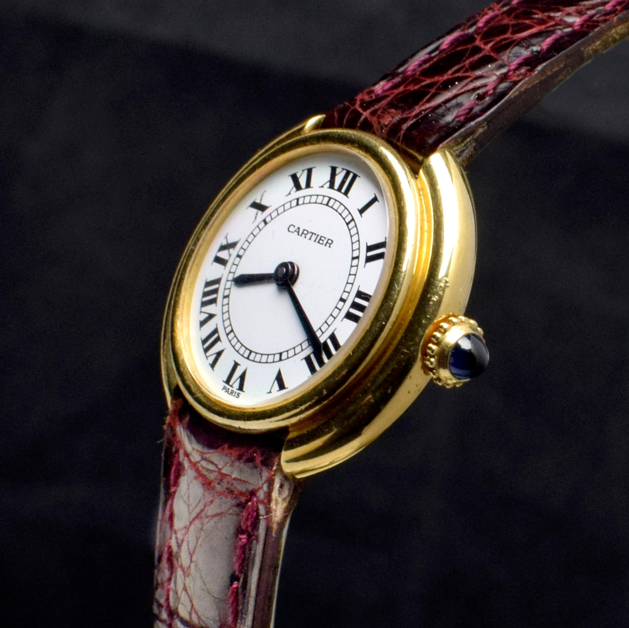 Cartier 18K Yellow Gold Vendome Paris Dial Manual Wind 67080 , 1980s In Good Condition In Central & Western District, HK