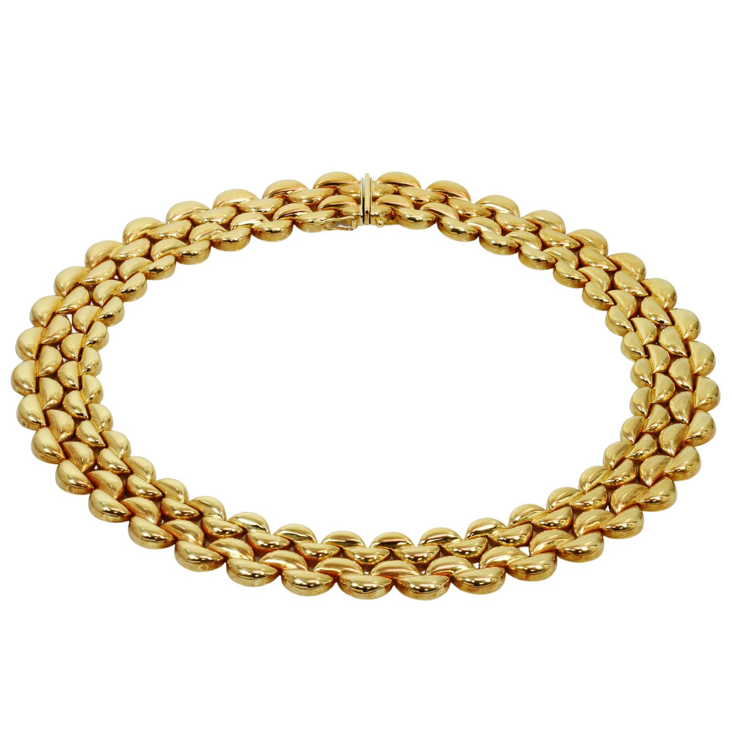 Cartier 18k Yellow Gold Vintage 1990s Collar Necklace  For Sale 6