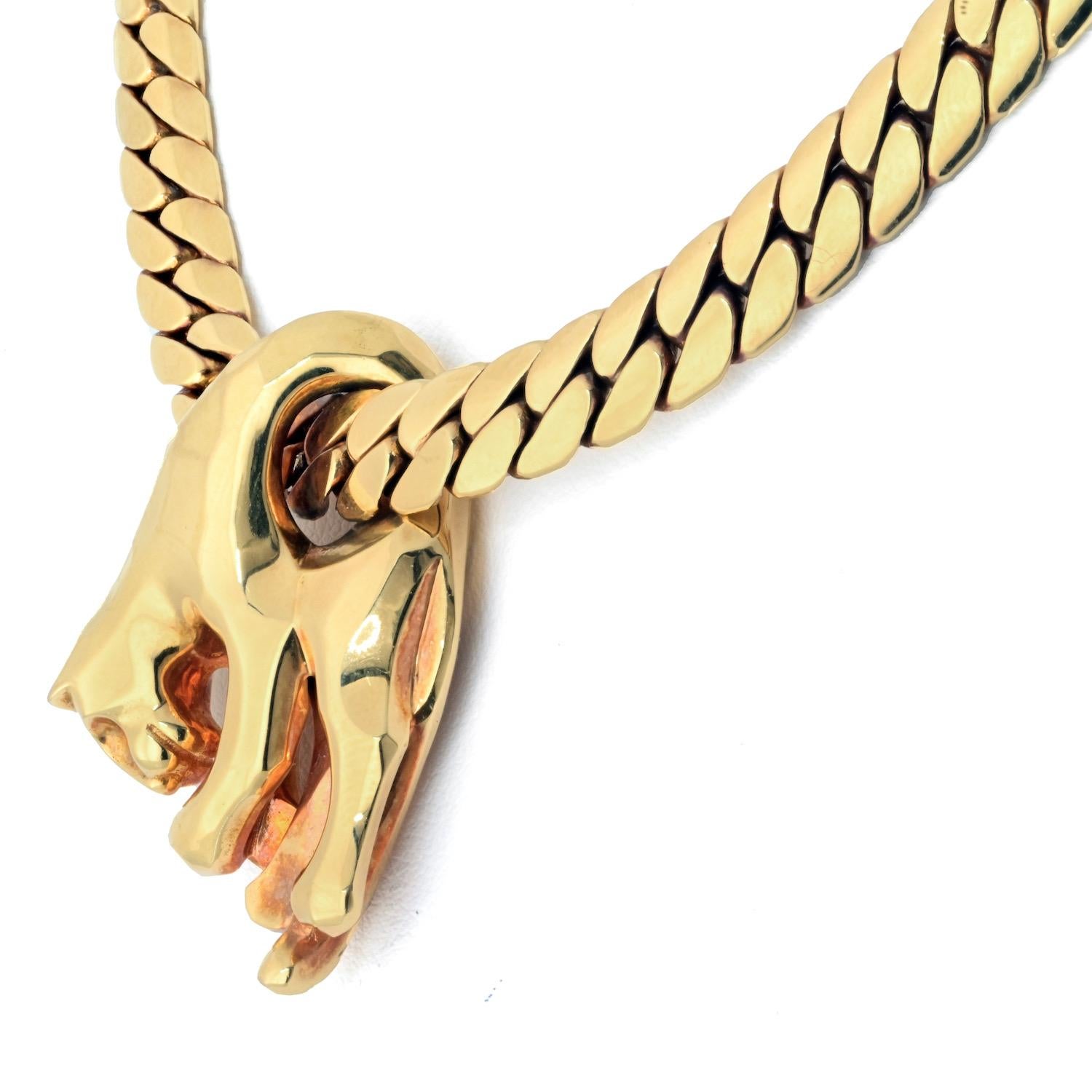 cartier panthere necklace yellow gold