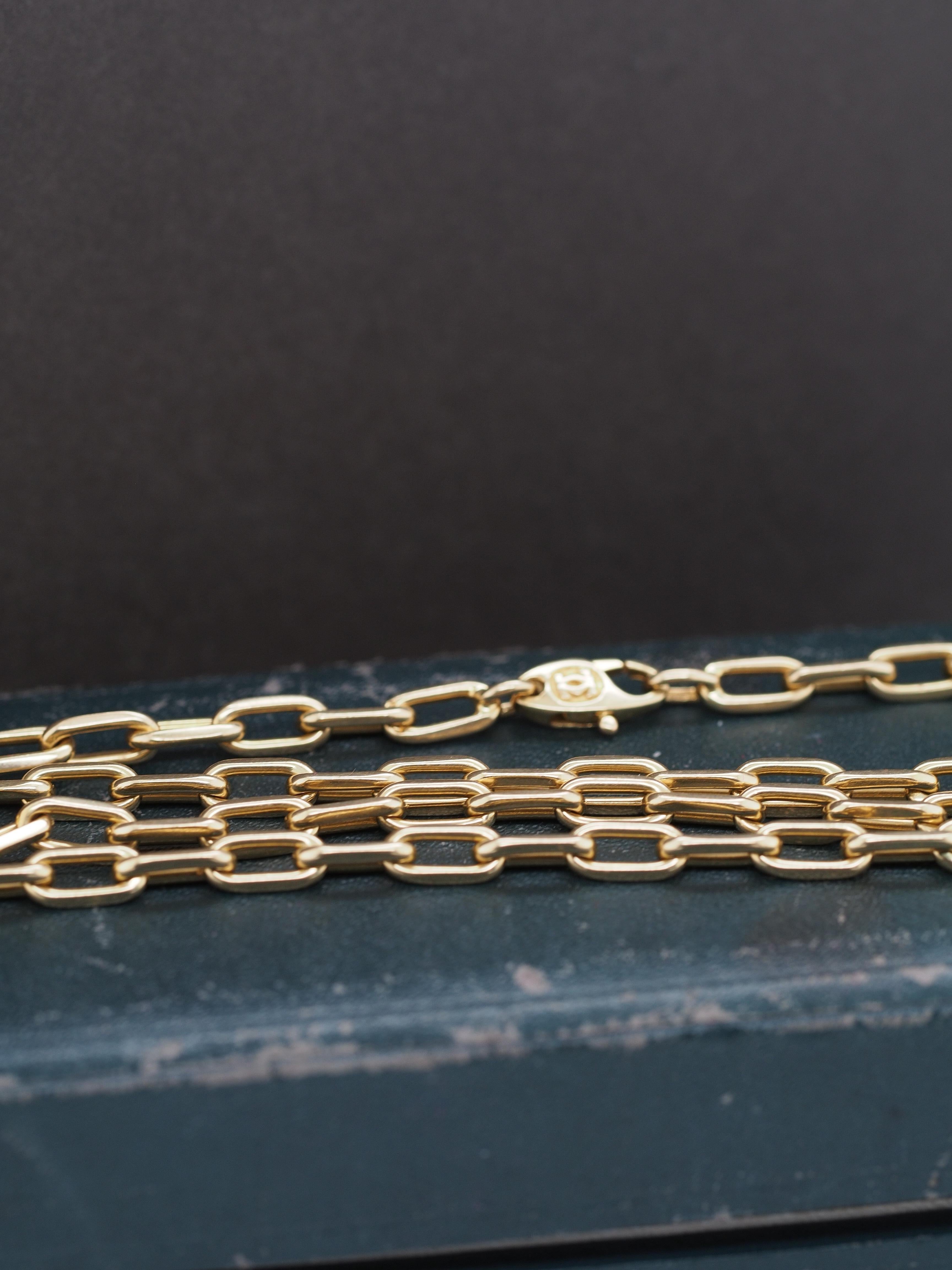 Cartier 18 Karat Gelbgold Vintage Gliederhalskette mit Papierclips (Art déco)