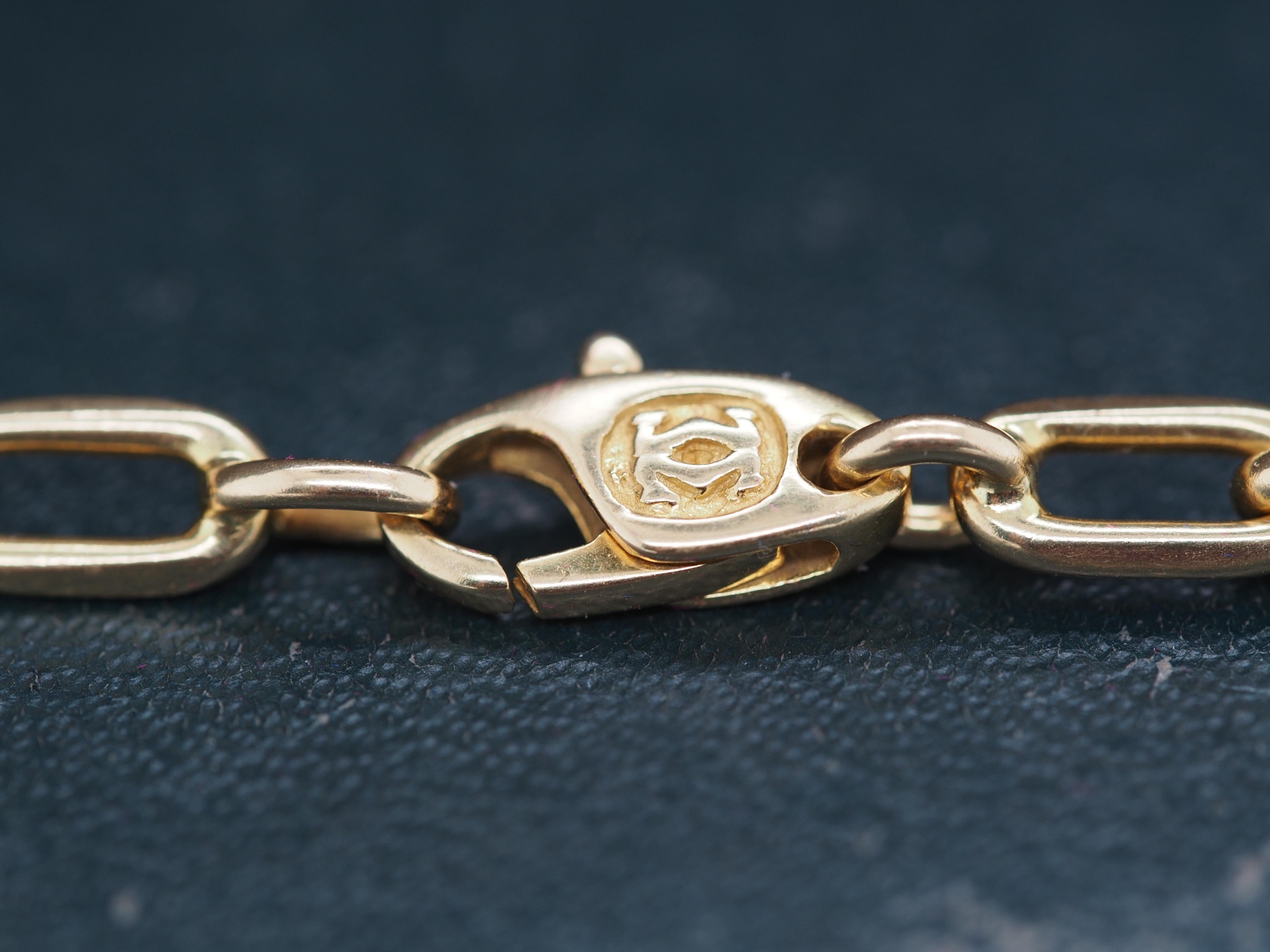 Cartier 18 Karat Gelbgold Vintage Gliederhalskette mit Papierclips Damen