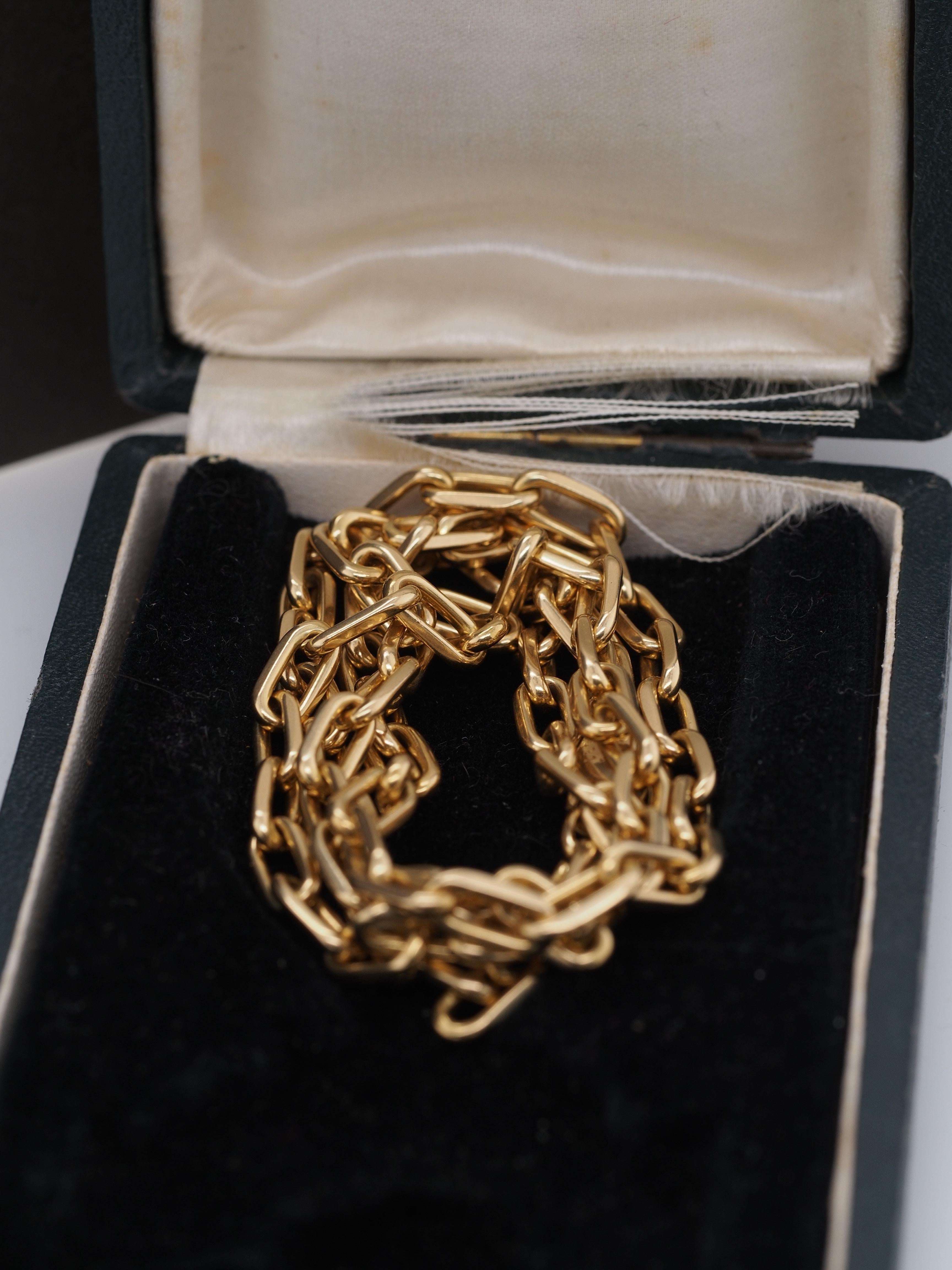 Cartier 18 Karat Gelbgold Vintage Gliederhalskette mit Papierclips 1