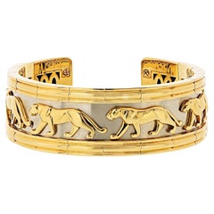 Brazalete Cartier Panthere Caminante de oro amarillo de 18 quilates