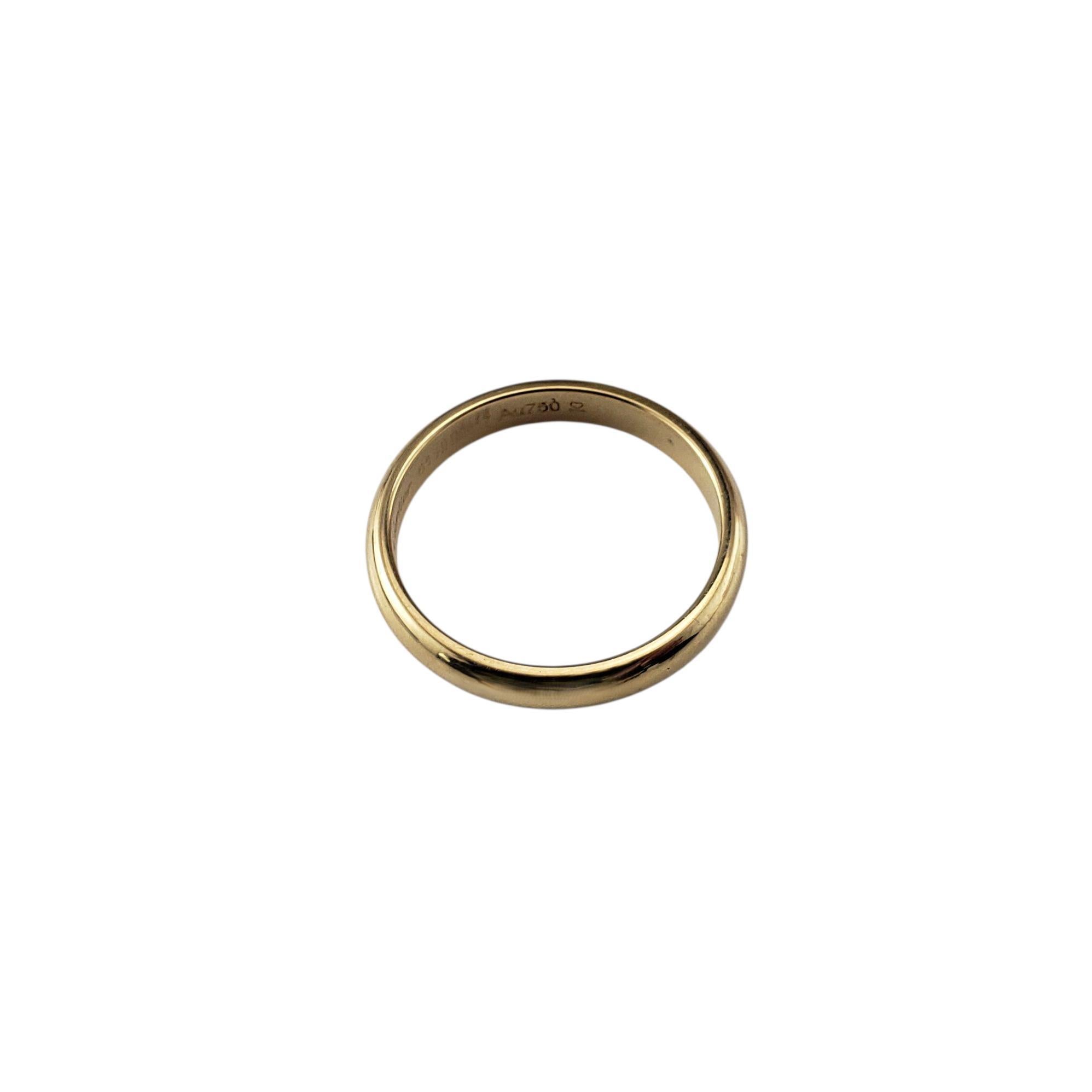 Cartier 18K Yellow Gold Wedding Band Ring Size 9.5 #22779 In Good Condition For Sale In Washington Depot, CT