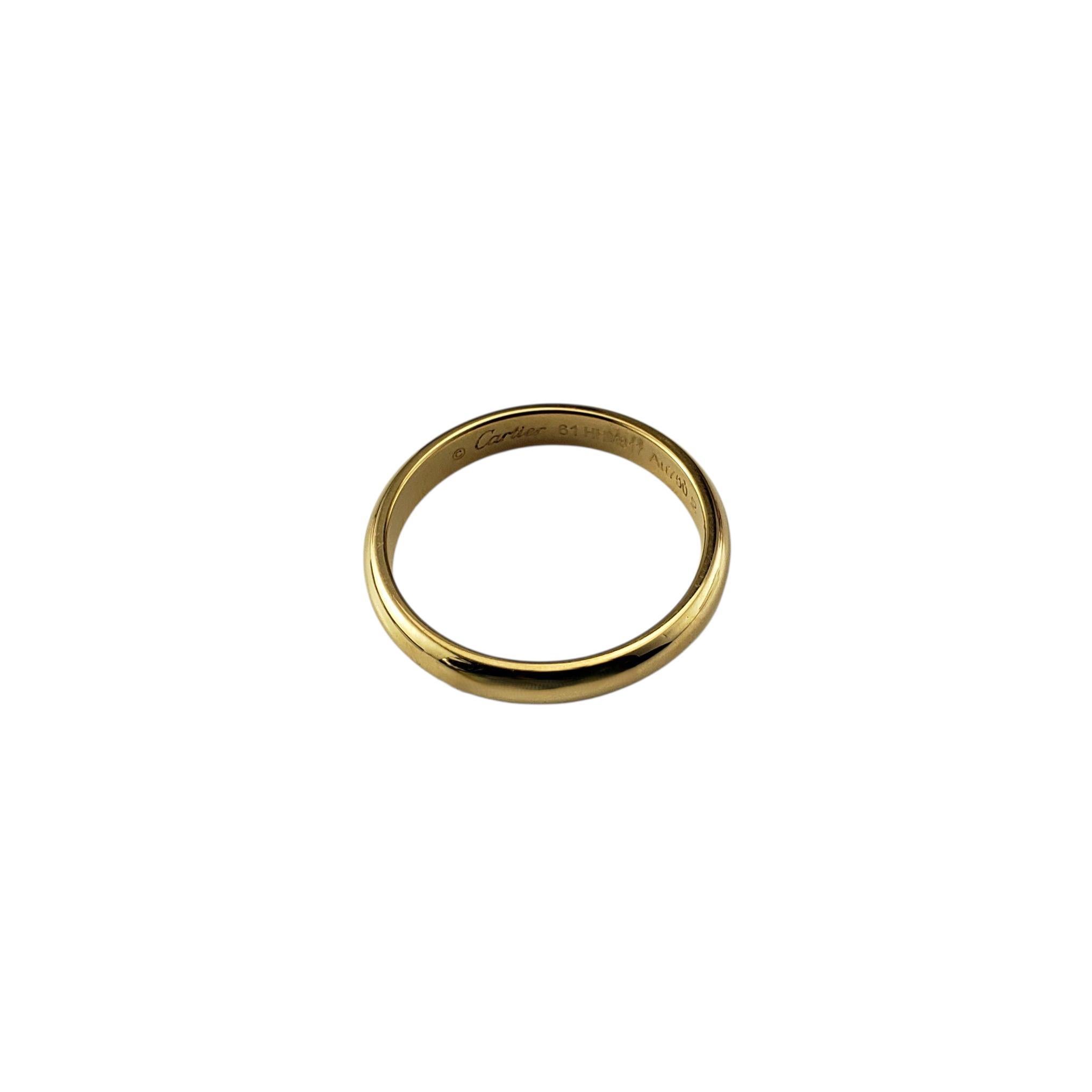 Cartier 18K Yellow Gold Wedding Band Ring Size 9.5 #22779 For Sale 1