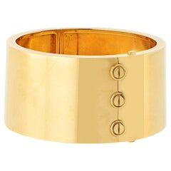 Cartier 18K Yellow Gold Wide Love Cuff Bracelet