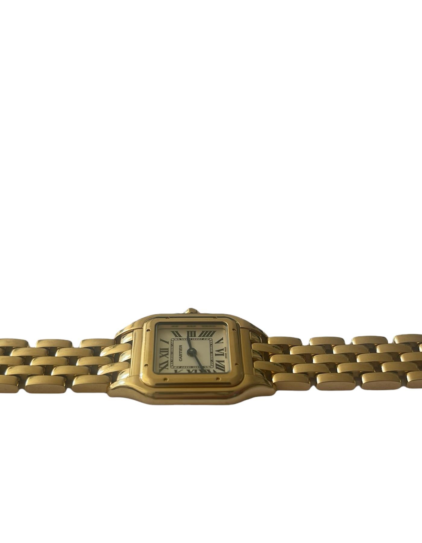 Cartier 18k Yellow Golod Panthere de Cartier 22mm Small Double Tour Watch In Excellent Condition In New York, NY