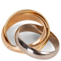 Bague CARTIER TRINITY LARGE en or jaune, blanc et rose 18 carats, taille 57