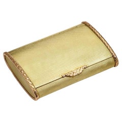 Used Cartier 18kt gold cigarette case, London 1933